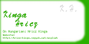 kinga hricz business card